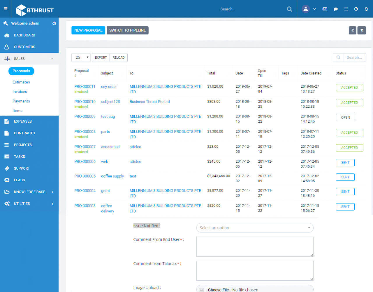 Single backend for orders